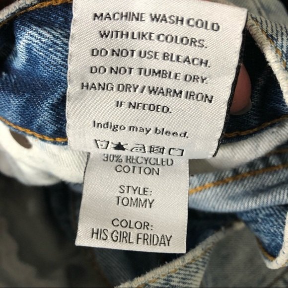 Boyish Tommy Jeans Women’s 24 His Girl Friday Straight High Rise Floral Paint - Picture 15 of 16